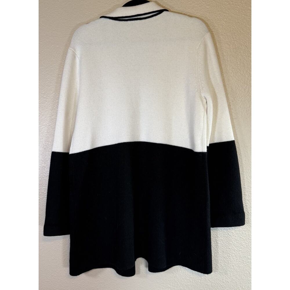 Talbots Size Small Colorblock Wool Blend Open Car… - image 4